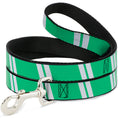 Load image into Gallery viewer, Dog Leash - Hash Mark Stripe Double Green/Silver
