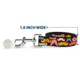 Load image into Gallery viewer, Dog Leash - Mustaches Brown/Multi Pastel