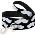 Load image into Gallery viewer, Dog Leash - Mustache Black/White