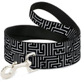 Load image into Gallery viewer, Dog Leash - Maze Black/White/Red