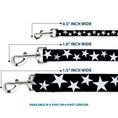 Load image into Gallery viewer, Dog Leash - Multi Stars Black/White/Black/White Outline