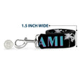 Load image into Gallery viewer, Dog Leash - MIAMI/Palm Trees Black/White/Pink//Teal