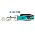 Load image into Gallery viewer, Dog Leash - THE MOUNTAINS ARE CALLING AND I MUST GO/Mountains Outline2 Teal/White/Black