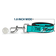 Dog Leash - THE MOUNTAINS ARE CALLING AND I MUST GO/Mountains Outline2 Teal/White/Black