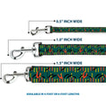 Load image into Gallery viewer, Dog Leash - MCO Orlando International Airport Carpet Teal/Orange/Yellow/Black