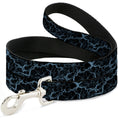 Load image into Gallery viewer, Dog Leash - Marble Black/Baby Blue