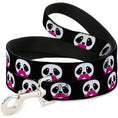 Load image into Gallery viewer, Dog Leash - Panda Face w/Pink Mustache