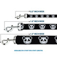 Load image into Gallery viewer, Dog Leash - Panda Bear Cartoon2 Black/White