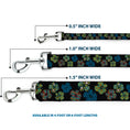 Load image into Gallery viewer, Dog Leash - Pixilated Hibiscus Flowers Black/Multi Color