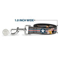 Load image into Gallery viewer, Dog Leash - Pin Up Girl Poses Star & Stripes Gray/Blue/White/Red