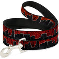 Load image into Gallery viewer, Dog Leash - Portland Vivid Skyline Red Roses/Black