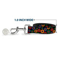 Load image into Gallery viewer, Dog Leash - Psychedelic Daisies Black/Multi Color