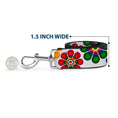 Load image into Gallery viewer, Dog Leash - Psychedelic Daisies CLOSE-UP White/Multi Color