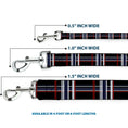 Load image into Gallery viewer, Dog Leash - Plaid Black/Red/White/Blue