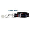 Load image into Gallery viewer, Dog Leash - Plaid Black/Red/White/Blue
