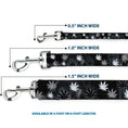 Load image into Gallery viewer, Buckle-Down Dog Leash - Pot Leaves/Smoke Black/Gray/White