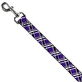 Load image into Gallery viewer, Dog Leash - Plaid X2 Purple/Gray/White/Black