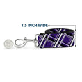 Load image into Gallery viewer, Dog Leash - Plaid X2 Purple/Gray/White/Black