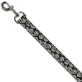 Load image into Gallery viewer, Dog Leash - Panda Bear Sugar Skull Scattered Black/White