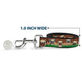 Load image into Gallery viewer, Dog Leash - Pug Puppies/Paw Prints Browns/Greens