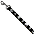 Load image into Gallery viewer, Dog Leash - Panda w/Gold Chain Black