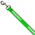 Load image into Gallery viewer, Dog Leash - Pet Quote FRIENDLY Green/White