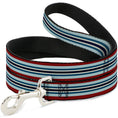 Load image into Gallery viewer, Dog Leash - Stripes Red/Blues/White