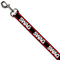 Load image into Gallery viewer, Dog Leash - SWAGG Black/White/Red Stripe