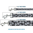 Load image into Gallery viewer, Dog Leash - Scattered Panda Bear Cartoon2 Black/White