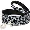 Load image into Gallery viewer, Dog Leash - Scattered Panda Bear Cartoon2 Black/White