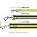 Load image into Gallery viewer, Dog Leash - Stripes Light Yellow/Navy/Yellow