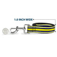 Load image into Gallery viewer, Dog Leash - Stripes Light Yellow/Navy/Yellow