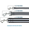 Load image into Gallery viewer, Dog Leash - Stripes 3Black/2White
