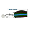 Load image into Gallery viewer, Dog Leash - Stripes Brown/Green/Baby Blue