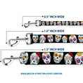 Load image into Gallery viewer, Dog Leash - Sugar Skull Outline Black/Multi Color