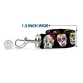Load image into Gallery viewer, Dog Leash - Sugar Skull Outline Black/Multi Color