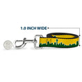 Load image into Gallery viewer, Dog Leash - Seattle Skyline Yellow/Emerald Green