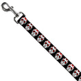 Load image into Gallery viewer, Dog Leash - Sugar Skulls Black/White/Red