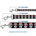 Load image into Gallery viewer, Dog Leash - Sugar Skulls Black/White/Red