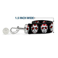Load image into Gallery viewer, Dog Leash - Sugar Skulls Black/White/Red
