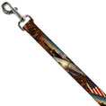 Load image into Gallery viewer, Dog Leash - Surfboard Cali Scenes/US Flag Stacked Brown