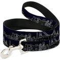 Load image into Gallery viewer, Dog Leash - San Francisco Vivid Skyline Midnight Blue