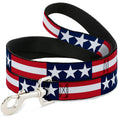 Load image into Gallery viewer, Dog Leash - Stars & Stripes Blue/White/Red/White