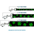 Load image into Gallery viewer, Dog Leash - St. Pat's Clovers Scattered2 Black/Green