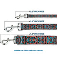 Load image into Gallery viewer, Dog Leash - Totem Carvings Black/White/Orange/Turquoise