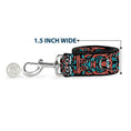 Load image into Gallery viewer, Dog Leash - Totem Carvings Black/White/Orange/Turquoise
