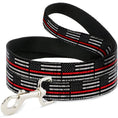 Load image into Gallery viewer, Dog Leash - Thin Red Line Flag Weathered Black/Gray/Red