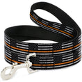 Load image into Gallery viewer, Dog Leash - Thin Orange Line Flag Weathered Black/Gray/Orange