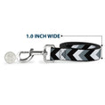 Load image into Gallery viewer, Dog Leash - Chevron White/Gray/Black