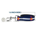 Load image into Gallery viewer, Dog Leash - Colorado Flags6 Repeat Blue/White/Pink/Yellow